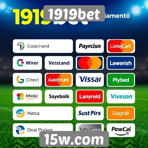 Métodos de pagamento disponíveis no 1919bet